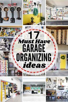 garage organization ideas that are great for organizing your garage and storage area, including shelves