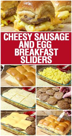 cheesey sausage and egg breakfast sliders are the perfect appetizer for any family