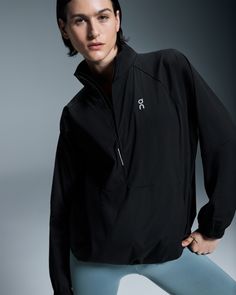 A lightweight, water-repellent jacket that you can take anywhere. With two side pockets to stash away your valuables | On Women's All-Day 1/2 Zip Jacket in Black, Size: Medium. Everyday, travel, essential Workout. Performance Running | Recycled Polyamide Functional Recycled Polyester Windbreaker For Travel, Functional Travel Windbreaker Made Of Recycled Polyester, Long Sleeve Recycled Polyester Windbreaker With Pockets, Long Sleeve Windbreaker With Pockets In Recycled Polyester, Recycled Polyester Long Sleeve Windbreaker With Pockets, Versatile Windbreaker For Outdoor Activities, Long Sleeve Windbreaker With Pockets For Travel, Functional Windbreaker With Pockets In Recycled Polyester, Sporty Windbreaker With Pockets For Travel