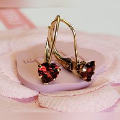 Solid 14k Yellow Gold Garnet Gemstone Heart Leverback Dangle Earrings Made Of Solid 14k Yellow Gold. 100%Pass Acid Test. 100%Real Gold 14k Real Stamped *Not Gold Filled *Not Gold Plated Weight : 1.13 Gr You Have 3 Days To Verify The Purity Of The Gold With A Jeweler . All Sales Are Recording For Protection , Signature Required Upon Received. Garnet Heart, Heart Gemstone, Garnet Gemstone, Real Gold, Red Gold, Garnet, Gold Filled, Dangle Earrings, Gold Plate