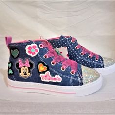 Disney Minnie Mouse Blue Pink Hi Top Sneakers Shoes Girls Girls Size 11 New In Box. Questions? Please Send A Message In The Comment Section. Will Answer The Soonest. Thank You For Dropping By! Pink Disney Sneakers With Round Toe, Disney Pink Round Toe Sneakers, Cute Minnie Mouse Sneakers With Round Toe, Cute Mickey Mouse Low-top Sneakers, Cute Minnie Mouse Low-top Sneakers, Cute Low-top Mickey Mouse Sneakers, Cute Low-top Sneakers With Mickey Mouse Design, Mickey Mouse Themed Fun Round Toe Sneakers, Casual Pink Minnie Mouse Sneakers