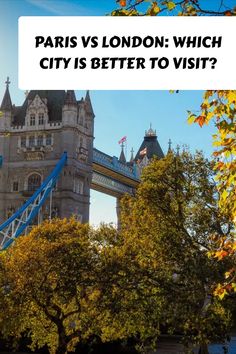 Discover whether Paris or London is the ideal destination for your next trip. Compare culture, cuisine, attractions, and more in this comprehensive guide. Blog Tools, Travel Gear, Instagram Followers, Travel Guide, Travel Tips, Good Things, London, Paris, Travel