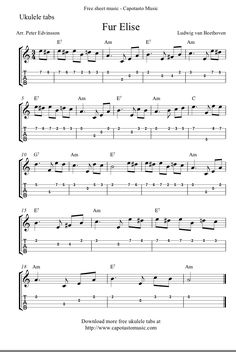 the guitar tab with notes and notations for four different instruments, including an electric keyboard