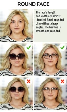 Glasses For Round Faces, Glasses For Face Shape, Round Face Sunglasses, Glasses For Your Face Shape, Round Face Shape, Cute Sunglasses, Fashion Eye Glasses, Long Faces, Wearing Glasses