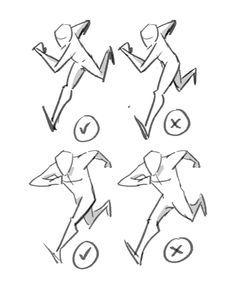 the steps to draw a woman's body in four different poses, including one standing and