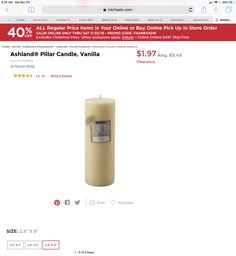 the candle is on sale for $ 19 99