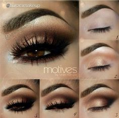 Trucco Smokey Eye, Kim Kardashian Makeup Tutorial, Brown Eye Makeup Tutorial, Romantic Wedding Makeup, Smoky Eye Makeup Tutorial, Kardashian Makeup, Make Up Gold, Kim Kardashian Makeup, Gold Smokey Eye