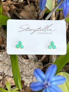 What’s your zodiac gemstone? These are natural emerald Aries♈️ zodiac gemstone. You can also shop by your birthstone or favorite gemstone! These earrings are vibrant and make a wonderful personalized gift! Arrives gift ready with free shipping. We have multiple pay over time options available on our website and donate 2% of sales to women and children charities.  #zodiac #zodiaclove #zodiacjewelry #zodiacearrings #earrings #studs #gemstonejewelry #gemstones #gemstoneearrings #threestone #lakeforest #chicagojeweler #goldjewelry #emerald #emeraldearrings #giftsforher #giftsforgirlfriend Emerald Stud Earrings, Emerald Earrings Studs, Gemstone Stud Earrings, Zodiac Jewelry, Aries Zodiac