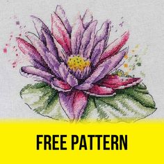 an image of a flower with the words free pattern