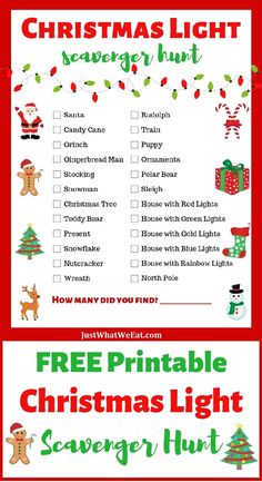 christmas light scaver hunt with free printables