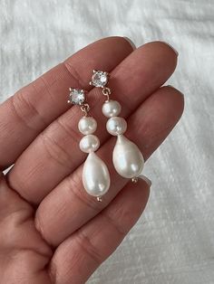 Peyton Drops Pearl Statement Earrings Wedding, Blue Hair Accessories, Tennis Jewelry, Statement Earrings Wedding, Pearl Statement Earrings, Bride Hair Accessories, Natural Nature, Demi Fine Jewelry, Hair Accessories Jewelry