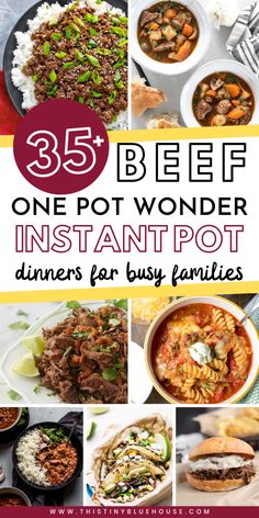 25 beef one pot wonder instant pot dinner for busy families with over 35 beef recipes