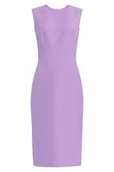 Krew Purple High Quality Tailored Crepe Sheath Dress A must have in every closet, a basic, timeless dress that can be worn day or night. Wear it as it is or accessorize it. - Sleeveless - Round Neckline - High quality Italian novelty fabric - Fully lined with light weight fabric - Over the Knee length - Invisible zipper in the back. - Made in the USA. Please refer to the size chart before placing an order. Light Purple Outfit, Purple Color Dress, High Neck Long Dress, Purple Sheath Dress, Timeless Dress, Plain Dress, Novelty Fabric, Coral Dress, Black Sheath Dress