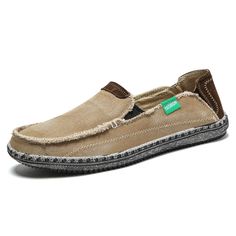 PRICES MAY VARY. WIDTH: Normal Lightweight slip-on shoes: Your choice for work or walking EASY ON and OFF:Relaxed fit with hight textured canvas upper COMFORTABLE :Soft cotton lining / Slip-on Loafers FIT for Seasons. A good pair of comfort canvas slip-on shoes, driving shoes, walking shoes, casual shoes and suitable for daily activities. Fit for spring, summer, fall, winter Men's Slip-on Cloth Loafers Outdoor Leisure Canvas Shoes. Slip-on style loafers which are easy on and off. From the beach Flat Slip-on Loafers For Walking, Comfortable Brown Loafers With Flat Bottom, Slip-on Low-top Loafers For Walking, Brown Slip-ons With Rubber Sole And Flat Bottom, Leather Slip-on Canvas Shoes, Casual Style, Leather Slip-on Canvas Shoes Casual Style, Casual Leather Slip-on Canvas Shoes, Beige Comfortable Slip-on Loafers, Comfortable Beige Flat Heel Loafers