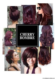 cherry bombre haarinspiratie Cherry Hair, Haircut And Color, Grunge Hair, Hair Today, Hair Skin, Gorgeous Hair