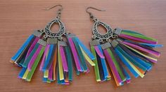 Handmade Tassel Earrings Colorful Mexicam Style Fasnshion Designer Inspired Brass Bronze Summer Festive Carnaval Statement DIY Bohemian Multicolor Brass Earrings, Multicolor Brass Earrings For Pierced Ears, Multicolor Brass Earrings For Festivals, Adjustable Multicolor Brass Earrings, Pom Earrings, Pom Pom Earrings, Earrings Colorful, Mexican Style, Cluster Earrings