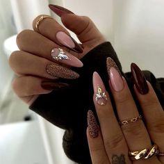 Nagel Tips, Manicure Tips, Nail Type, Y2k Nails, Golden Glitter, Nail Length, False Nail, French Tip Nails, Nail Accessories