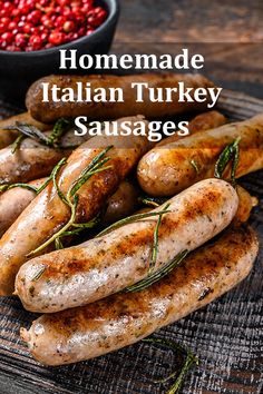 homemade italian turkey sausages with herbs and cranberries