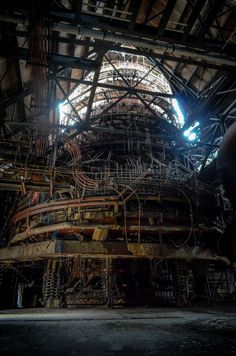 Industrial Era Aesthetic, Abandoned Machinery, Abandoned Industrial, Blast Furnace, Abandoned Factory, Abandoned Things, Steel Mill, Industrial Machinery, Industrial Architecture