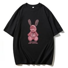 Hop into style with our Lorie Cute Rabbit Printed T Shirts! Perfect for any bunny lover, these tees showcase adorable fashion rabbit in a bad boy edge. Made with soft and comfortable fabric, these shirts are a must-have for any playful wardrobe. Hop to it and grab yours today! Gender: WOMEN / UNISEX Item Type: Tops & Tees, T-Shirts Material: COTTON Elasticity: Slight Stretch Pattern Type: CARTOON Rabbit Collar: O-Neck Fit Type: LOOSE SIZE CHART Size (CM) Bust Shoulder Sleeve Length M 100 48 19 6 Kawaii Rabbit, Cartoon Rabbit, Bunny Lovers, Spaghetti Strap Mini Dress, Rabbit Print, Cute Rabbit, Printed T Shirts, Bad Boy, Long Sleeve Maxi Dress