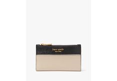 Morgan Colorblocked Small Slim Bifold Wallet | Kate Spade New York Cheap Kate Spade Wallets With Card Slots, Kate Spade Wallet, Bifold Wallet, Kate Spade New York, Kate Spade, Sleek, New York, Wallet, Leather