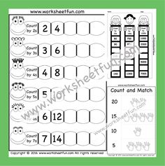 worksheet with numbers and countings for children