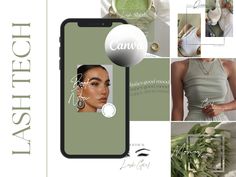 an image of a cell phone with the words fashion on it and pictures of flowers