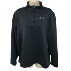 Under Armour Womens Long Sleeves 1/4 Zip Pullover Black Activewear Top Size M Brand: Under Armour Department: Women Color: Black Size: M Type: T Shirt Style: Pullover Pattern: Solid Sleeve Length: Long Sleeve Neckline: Mock Neck Closure: Zip Occasion: Activewear Features: Comfort Fit: Loose Country/Region of Manufacture: Jordan Condition: Pre-Owned, In Very good condition Approximate Measurements Laying Flat: PTP: 22" Length: 26" Smoke free home Bundle and save on shipping! Box M Activewear, Pul Under Armour Long Sleeve Sports Sweatshirt, Under Armour Long Sleeve Winter Tops, Under Armour Long Sleeve Sweatshirt For Sports, Under Armour Tops For Winter Sports, Under Armour Winter Sports Tops, Under Armour Sports Tops For Fall, Pullover Pattern, Black Activewear, 1/4 Zip Pullover