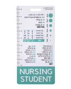 a ruler with the words nursing student printed on it's front and back side