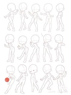 how to draw an alien character with different poses and expressions