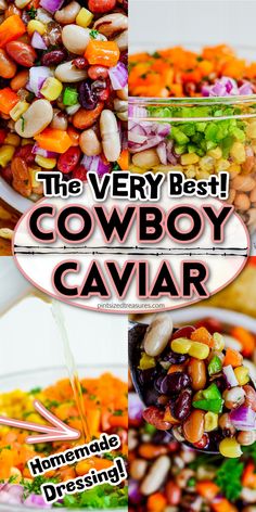 cowboy caviar Cowboy Relish, Cowboy Caviar With Rotel, Cowboy Caviar Dip, Caviar Appetizers, Caviar Recipes, Summer Corn Salad, Cowboy Caviar, Great Northern Beans, Summer Pasta Salad