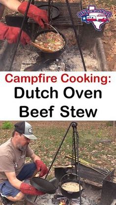 the campfire cooking dutch oven beef stew