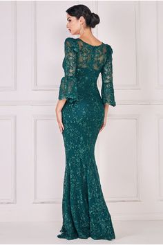 ​Indulge in the allure of lace, embrace the charm of scalloped details, and revel in the sophistication of a maxi dress that is both classic and contemporary. The Goddiva Scalloped Lace Maxi Dress, a timeless masterpiece that blends classic charm with contemporary grace. This enchanting emerald dress features a luxurious Lace V-neckline and alluring Three-Quarter Sleeves, offering you a refined and romantic look for any special occasion. Crafted with meticulous attention to detail, this dress is Fitted Embellished Green Maxi Dress, Green Embellished Floor-length Dress, Embellished Green Floor-length Evening Dress, Valhalla Forest Green Sequin Lace-up Maxi Dress, Embellished Green Floor-length Sequin Dress, Emerald Dresses, Split Maxi Dress, Lace Maxi, Romantic Look