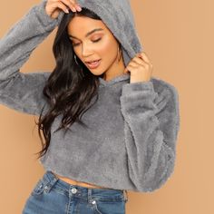 Winter Is Here! This Is A Must Have For The Season!! It’s Super Soft & Velvety With A Cute Crop & Hoodie Style! Bundle With Other Items In My Closet For Discounts And Shipping Savings 100% Polyester Hooded Top With Soft Texture For Fall, Super Soft Winter Tops, Comfy Super Soft Winter Tops, Comfy Super Soft Tops For Winter, Cozy Hooded Top, Casual Hooded Tops With Soft Texture, Cozy Winter Top With Drawstring Hood, Cozy Hooded Tops With Soft Texture, Teddy Hoodie