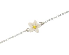 "Tiny adorable white Jasmine Anklet or Bracelet. The white flower flower is handcrafted to a 12mm size and is along a delicate cable chain in a choice of 925 sterling silver or 14k gold filled.Choose from S-M-L-XL length. -Flower Size : 12mm -Chain : Choose 925 sterling silver or 14k gold filled cable chain View matching collection at: https://www.etsy.com/shop/strandedtreasures/search?search_query=jasmine MEASURING GUIDE (using a flexible measuring tape) For a standard fit, measure where you pr Dainty White Anklet Suitable For Gift, Dainty White Anklets For Gift, Dainty White Anklets Perfect For Gifts, Dainty White Anklets As Gift, Delicate White Anklet As A Gift, Delicate White Adjustable Anklets, Jasmine Bracelet, Jasmine Jewelry, White Jasmine