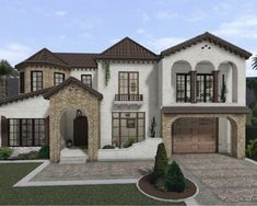 this is an artist's rendering of a house in the suburbs of los angeles