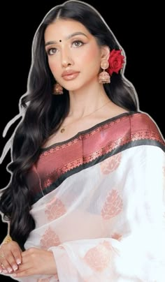 Indian Retro Makeup, Indian Woman Hairstyle, Indian Bridal Hairstyles Braids, Bridal Hairstyles Reception, Bengali Hairstyle With Saree, Retro Hairstyles Indian, Wedding Hairstyles Saree, Hairstyles With Jasmine Flowers Indian, Retro Saree Look Bollywood