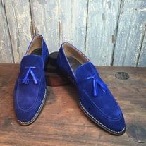 LeatherWear2016 on Storenvy Suede Shoes Men, Quality Leather Boots, Custom Design Shoes, Suede Leather Shoes, High Ankle Boots, Moccasins Mens, Blue Suede Shoes, Suede Moccasins, Men Suede