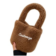 "Customize this adorable super soft teddy mini bag! **Size: Approx. 8.5\" L x 6\" W (Strap 7\" High) 1. Pick font type 2. Pick font color 3. Choose what you want it to say **LIST THE ABOVE IN THE PERSONALIZATION BOX!" Soft Gift, Mini Bucket Bag, Soft Teddy, Mini Bucket Bags, Mini Bucket, Personalized Embroidered, Custom Bags, Clutch Handbag, Hand Bag