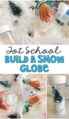 Tot School: Winter - Mrs. Plemons' Kindergarten Snow Sensory Bottle, Snow Sensory Bin Preschool, Winter Wonderland Dramatic Play Preschool, Winter Building Activities For Kids, Preschool Winter Party, Snowflake Sensory Bin, Winter Wonderland Sensory Bin, Winter Themed Sensory Bin, Winter Wonderland Preschool Theme