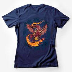 Red Dragon Graphic T-Shirt, Mythical Creature Fire Tee, Fantasy Themed Apparel, Unisex Dragon Lover Shirt, Gift for Fantasy Fans Female T-Shirt Custom graphic T-Shirt.Customize your color Casual Crew Neck T-shirt With Dragon Print, Casual Crew Neck Top With Dragon Design, Crew Neck Cotton Top With Dragon Print, Cotton Crew Neck Top With Dragon Print, Cotton Short Sleeve Tops With Dragon Print, Cotton Crew Neck T-shirt With Dragon Print, Casual Cotton Tops With Dragon Design, Casual Cotton Top With Dragon Design, Cotton T-shirt With Dragon Print