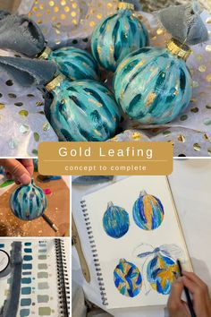 gold leafing is an art project for kids and adults