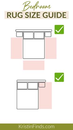 the bed room rug size guide