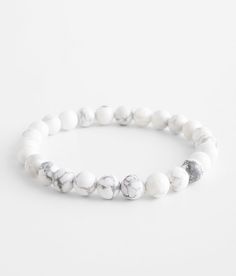 BKE Marble Stretch Bracelet - White , Men's Whitemarble Beaded bracelet One size fits most. Apparel & Accessories Classic White Stretch Bracelet For Everyday, Everyday Stretch Bracelet With Round Beads, Casual White 8mm Bead Jewelry, Casual White Jewelry With 8mm Beads, Casual White Wristband With Round Beads, Casual White Round Bead Wristband, Casual White Round Beads Wristband, Casual White Wristband With 8mm Beads, Casual White Bracelet With 8mm Beads