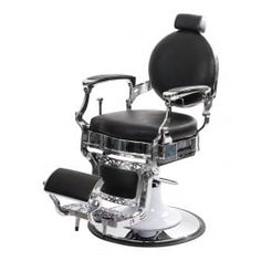 Caesar Gold Professional Barber Chair with Vintage-Style Gold Frame For Professional Barbershops | Buy-Rite Beauty Reclining Salon Chair, Barber Products, Minerva Beauty, Hairdressing Chairs, Hair Salon Design