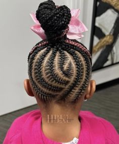 School Cornrows, Pretty Cornrows, Cornrow Ideas, Baby Girl Hairstyles Curly, Cute Toddler Hairstyles, Kids Curly Hairstyles