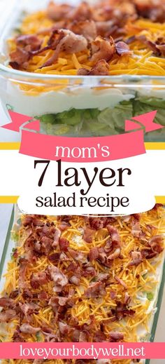 this salad is loaded with bacon, cheese and lettuce for the perfect side dish