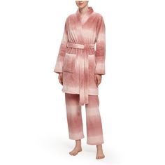 Sit back and relax in ultimate comfort in this sleepwear lounge set from Berkshire Homewear. Designed with a super soft, textured plush fabric with a whimsical yet simple ombre pattern. This set includes pants with a drawstring waist and a robe with a waist tie and two generous pockets. COMFORT COMES FIRST - This 2-piece lounge set is made of soft, premium 100% polyester yarns. These yarns are ultra soft, luxurious, and durable. EASY CARE - To keep this lounge set as soft as the day you get it, Homewear Woman, Loungewear Women, Womens Pyjama Sets, Polyester Yarn, Lounge Set, Pant Set, Pajamas Women, Honeycomb, Pajama Set