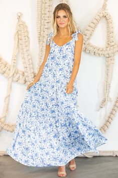 Blue Floral Maxi Dress, Floral Sleeveless Dress, Beautiful Maxi Dresses, Sleeveless Floral Dress, Floral Sleeveless, Dress 100, Floral Maxi, Boutique Dresses, Floral Maxi Dress