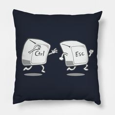 Ctrl chasing Esc T-Shirt -- Choose from our vast selection of throw pillows to match with your desired size to make the perfect custom pillow. Pick your favorite: Movies, TV Shows, Art, and so much more! Available in extra small, small, medium, large. For beds, couches/sofas, love seats, and chairs. Perfect for decoration. Funny Couch Pillows, Hacker Home Pillow Covers, Funny Pillows, Pillow Design, Sofa Couch, Custom Pillows, Love Seat, Snoopy, Texture